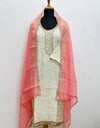 Elegant Ready-to-Wear Tissue Silk Kurti Set with Shimmer Dupatta & Hand Work 🌟