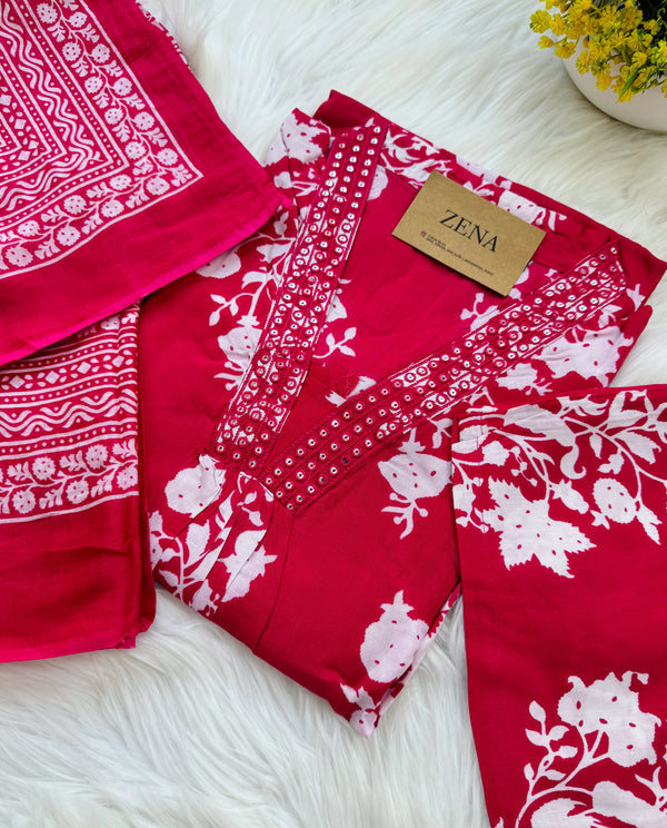 Ready to Wear Pure Cotton Kurti Set 🌿