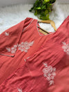 Mul Chanderi Embroidered Anarkali Kurti Set – Timeless Elegance, Effortless Style