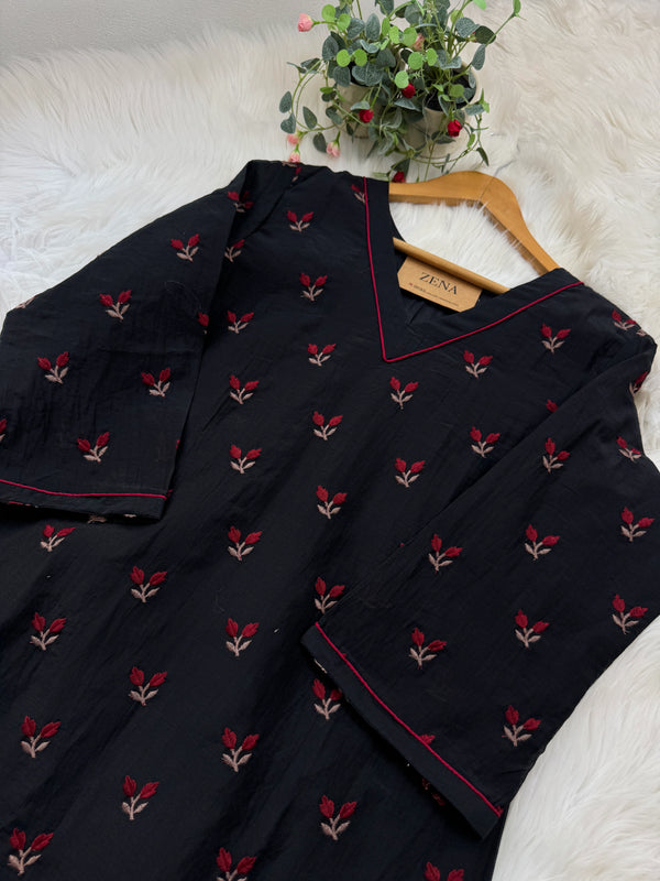 ✨ Pure Mul Chanderi Embroidered Anarkali Set ✨