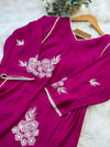 Mul Chanderi Embroidered Anarkali Kurti Set – Timeless Elegance, Effortless Style