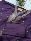 Russian Silk Unstitched Partywear Suit with Organza Dupatta – Elegant Ethnic Wear
