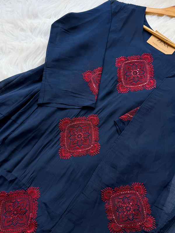 ✨ Mul Cotton Embroidered Kurti Set ✨