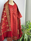 Semi Silk Banarasi Work Kurti Set – Elegant Festive Wear
