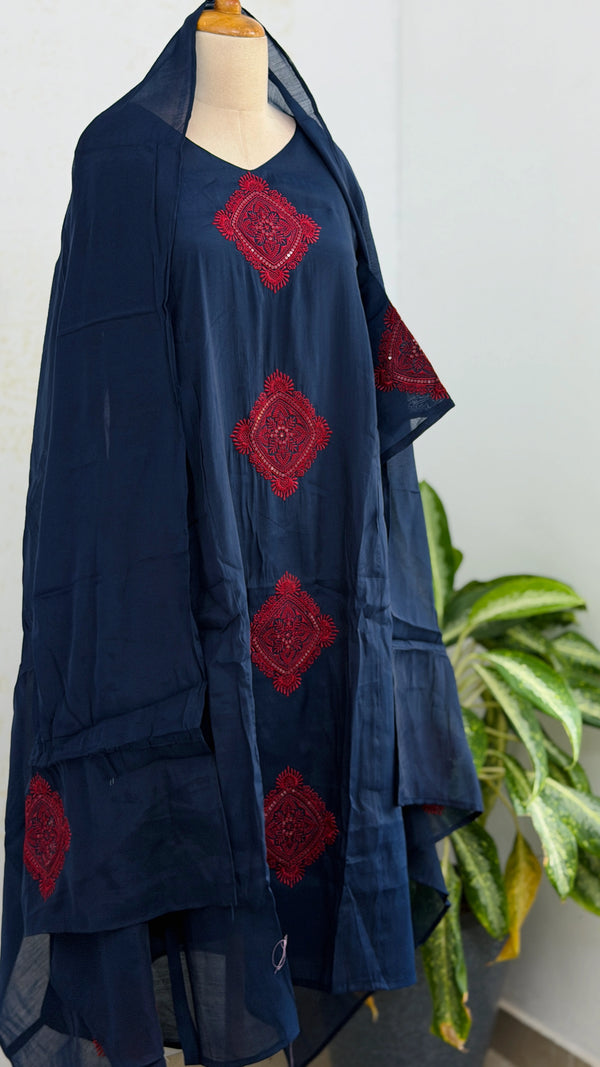 ✨ Mul Cotton Embroidered Kurti Set ✨