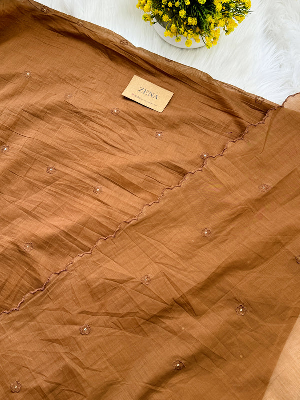 Premium Mul Chanderi Embroidered Unstitched Suit – Redefining Ethnic Elegance