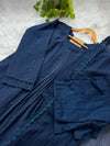Pure Mul Chanderi Hand Detailed Anarkali Set