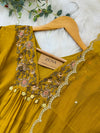 Mul Chanderi Hand Detailed Anarkali Set – Regal Elegance in Every Drape