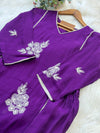 Mul Chanderi Embroidered Anarkali Kurti Set – Timeless Elegance, Effortless Style