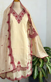 ✨ Glass Chanderi Pakistani Embroidered Kurti Set ✨