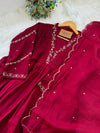 Mul Chanderi Hand Detailed Anarkali Set – Elegant Festive Wear