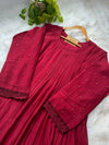 Pure Mul Chanderi Hand Detailed Anarkali Set