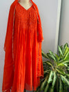Premium Mul Chanderi Hand Detailed Anarkali Set