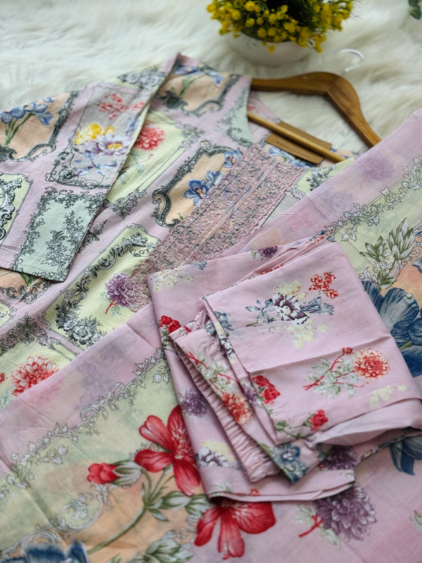 🌙 Pure Cotton Pakistani Kurti Set with Embroidery 🌙