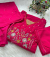 Mul Chanderi Embroidered Anarkali Suit – Elegant Ready-to-Wear Ethnic Set