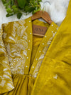 Pure Cotton Embroidered Anarkali Set – Elegant Ready-to-Wear Outfit