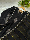 Mul Chanderi Handwork Kurti Set- Ready to Wear