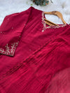 Pure Mul Chanderi Handwork A-Line Anarkali Kurti Set – Premium Festive Wear