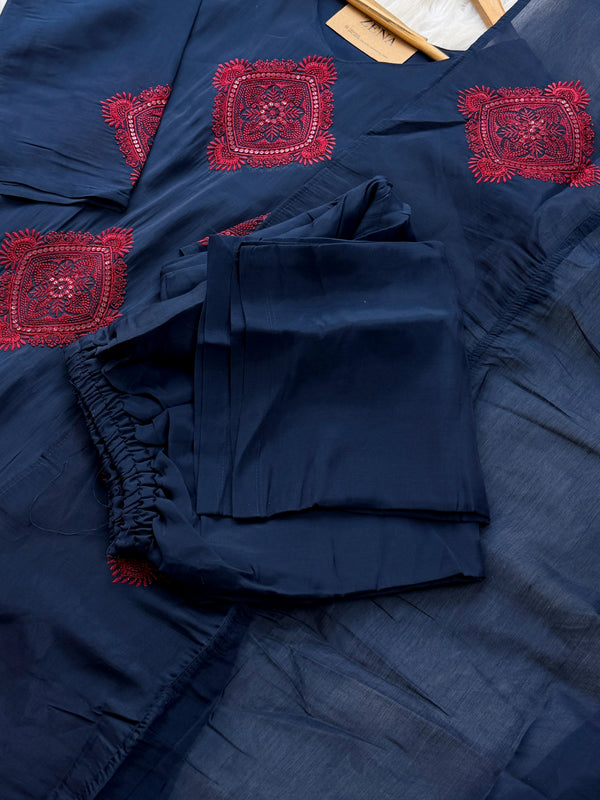 ✨ Mul Cotton Embroidered Kurti Set ✨