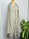 Mul Cotton V-Neck A-Line Kurti Set with Slits – Elegant Comfort Wear