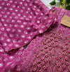 Georgette Unstitched Chikankari Party Wear Kurti Set with Original Mirror Work Dupatta & Lining
