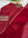 Tissue Silk Handwork Party Wear Suit – Celebrate in Sheer Elegance