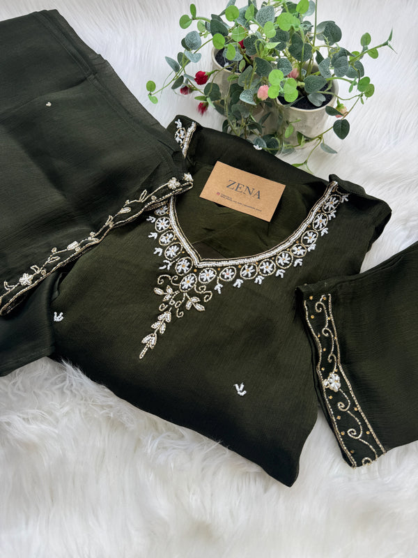 ✨ Chinnon Hand Work Party Wear Suit ✨