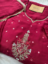 Pure Mul Chanderi Hand Work Anarkali Kurti Set – Classic Elegance, Effortlessly