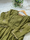 Premium Mul Chanderi Hand Detailed Anarkali Set
