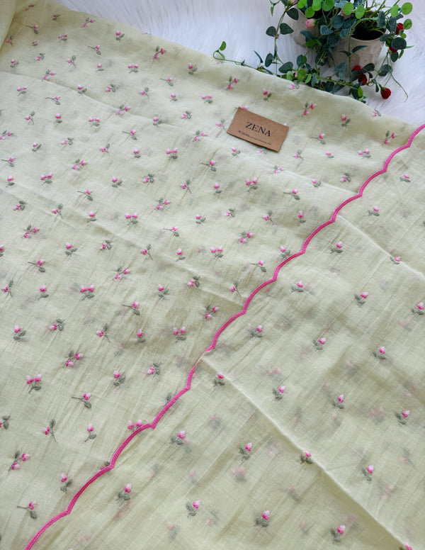 Premium Mul Chanderi Embroidered Unstitched Suit – Redefining Ethnic Elegance