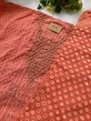 Georgette Unstitched Chikankari Party Wear Kurti Set with Original Mirror Work Dupatta & Lining