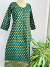 Semi Silk Banarasi Work Kurti Set – Elegant Festive Wear
