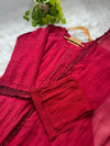 Pure Mul Chanderi Hand Detailed Anarkali Set