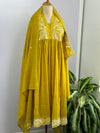 Pure Cotton Embroidered Anarkali Set – Elegant Ready-to-Wear Outfit
