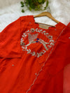 Pure Dola Silk Handwork Kurti Set with Organza Dupatta – Luxury Meets Tradition