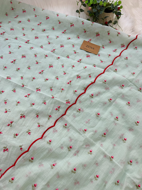 Premium Mul Chanderi Embroidered Unstitched Suit – Redefining Ethnic Elegance