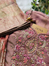Tissue Silk Hand Detailed Kurti Set with Organza Dupatta