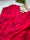 Mul Cotton V-Neck A-Line Kurti Set with Slits – Elegant Comfort Wear