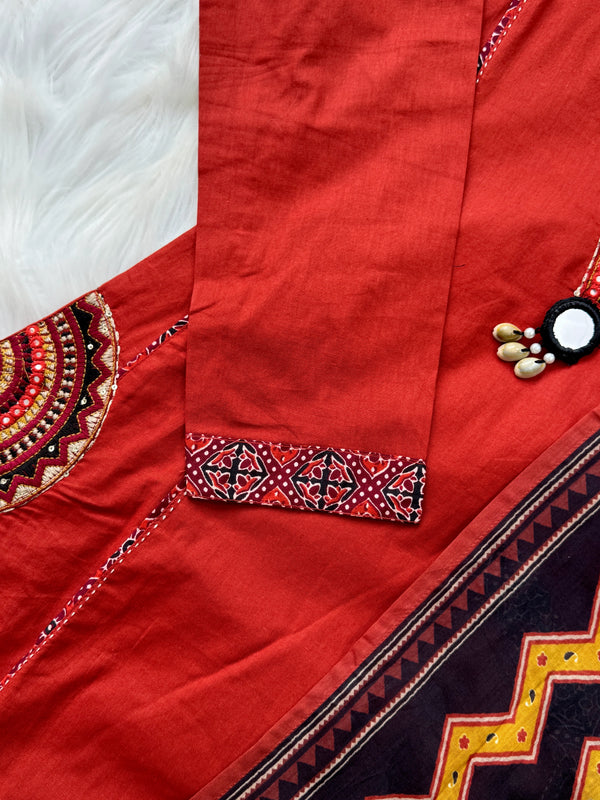 Pure Cotton A-Line Kurti Set – Effortless Everyday Elegance