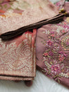 Tissue Silk Hand Detailed Kurti Set with Organza Dupatta