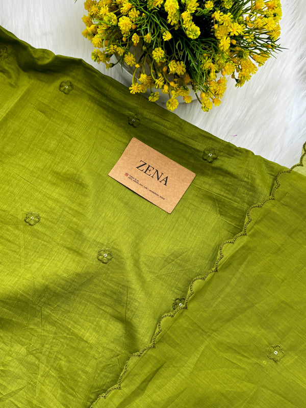 Premium Mul Chanderi Embroidered Unstitched Suit – Redefining Ethnic Elegance