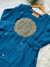 Premium Mul Chanderi Handwork Suit – Luxury Ready-to-Wear Ethnic Set