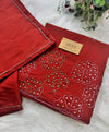 ✨ Mul Chanderi Hand-Detailed Unstitched Suit ✨