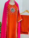 Premium Mul Chanderi Hand Detailed Kurti Set – Timeless Simplicity, Effortless Grace