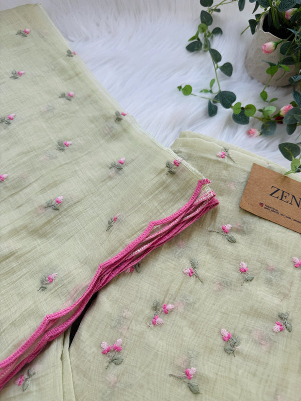 Premium Mul Chanderi Embroidered Unstitched Suit – Redefining Ethnic Elegance