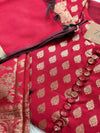 Semi Silk Banarasi Work Kurti Set – Elegant Festive Wear
