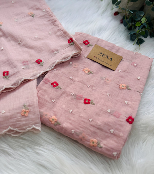 Premium Mul Chanderi Embroidered Unstitched Suit – Redefining Ethnic Elegance