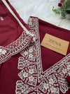✨ Glass Chanderi Pakistani Embroidered Kurti Set ✨