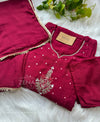 Pure Mul Chanderi Hand Work Anarkali Kurti Set – Classic Elegance, Effortlessly