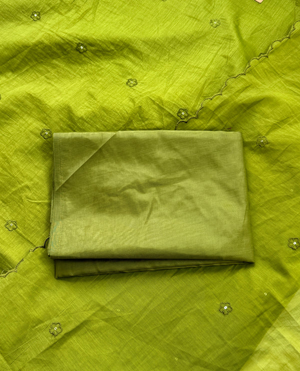 Premium Mul Chanderi Embroidered Unstitched Suit – Redefining Ethnic Elegance